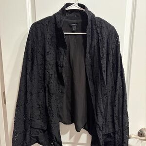 Torrid Black Lace Open-Front Cardigan